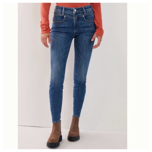 ANTHROPOLOGIE PILCRO IRIS High Rise Skinny JEANS size 27 - Picture 5 of 13